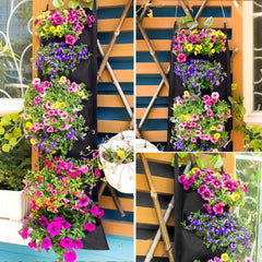 Vertical Hanging Garden Flower Pots - Space-Saving and Beautiful Plant Display Solution
