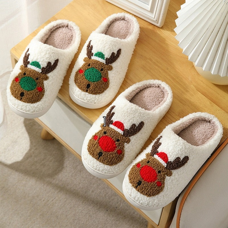 Christmas Couples Cotton Slippers