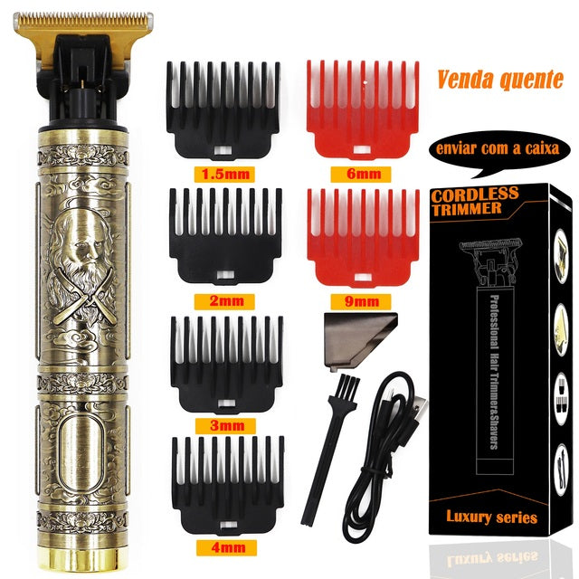 USB Vintage Electric Hair Trimmer - Retro Style Grooming Tool with Modern Convenience