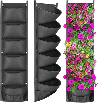 Vertical Hanging Garden Flower Pots - Space-Saving and Beautiful Plant Display Solution